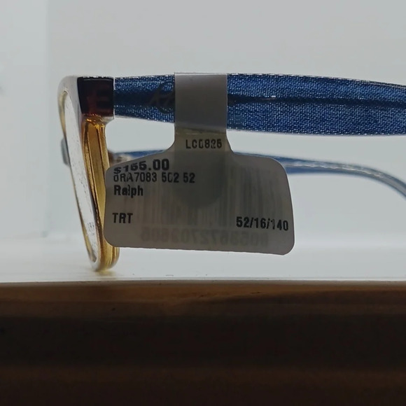 NWT WOMEN'S RALPH LAUREN EYEGLASS FRAMES 7083 TORTOISE BLUE - Picture 6 of 6